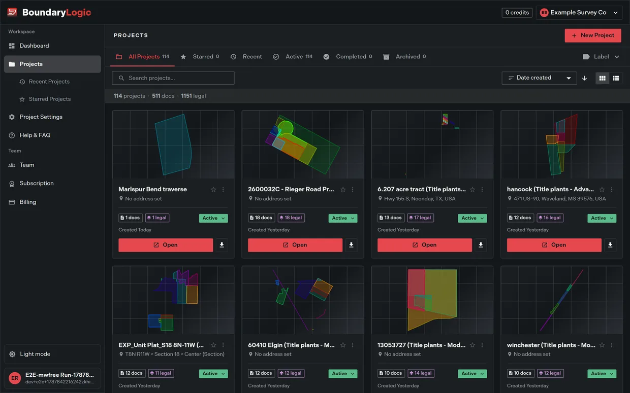The full projects page: the sidebar, the scope tabs, the search and sort row, and the project cards