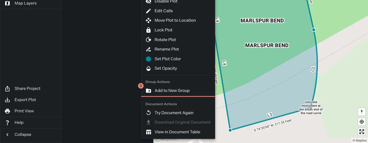 Step 3: Add to New Group on a layer card's More actions menu