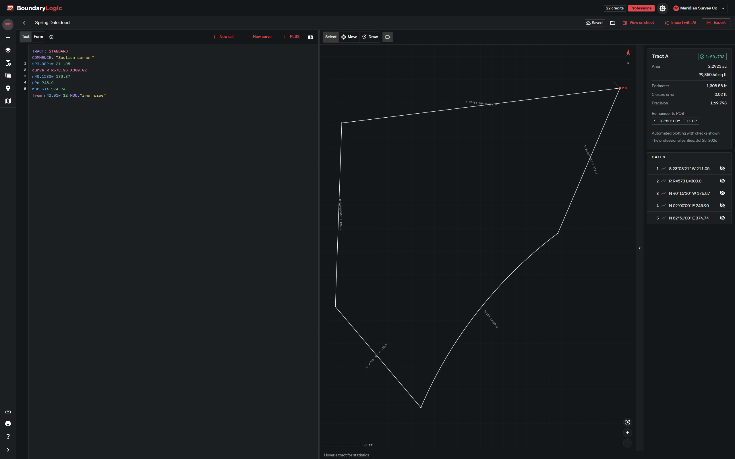 Trace workspace: workspace overview