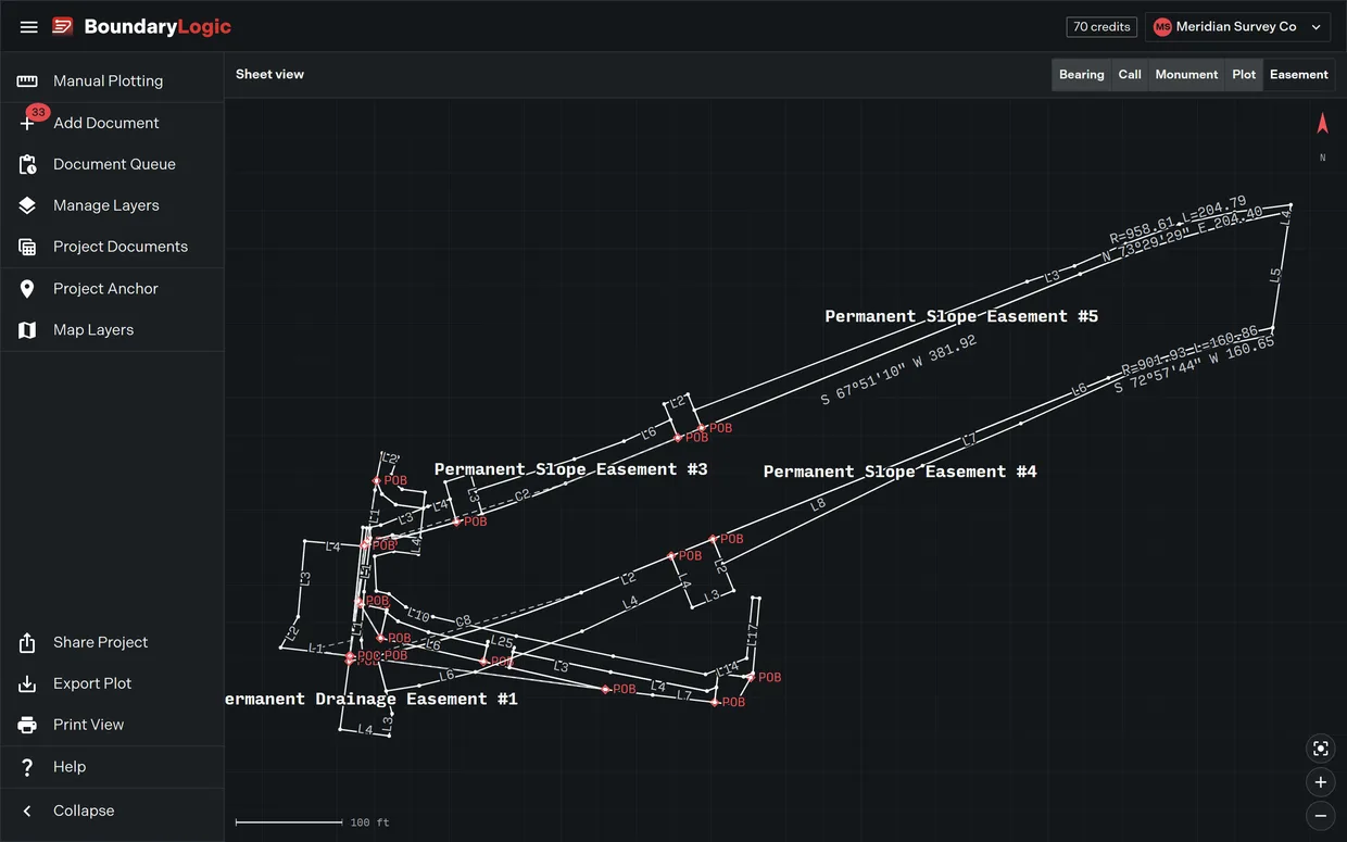 Several plotted documents drawn together on one Sheet View canvas